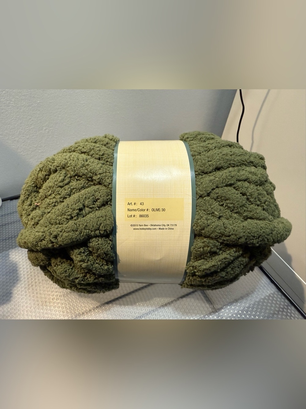 NWT Yarn Bee Eternal Bliss Jumbo Olive Yarn - 28 Yards (Lot of 3) - Picture 2 of 2